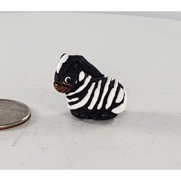 Peru Clay Baby Zebra Foal Miniature Figurine - Picture 2 of 6